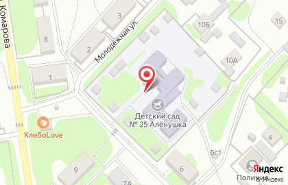 Детский сад №25, Аленушка, комбинированного вида на карте