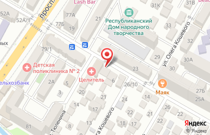 Магазин алкогольной продукции на улице Юсупа Акаева на карте