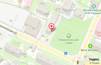 Центр ментальной арифметики на Ковалихинской улице на карте
