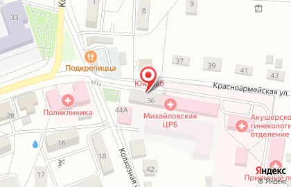 Аптека Фарм на Красноармейской улице на карте