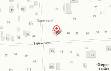 Продовольственный магазин на Заречной улице на карте