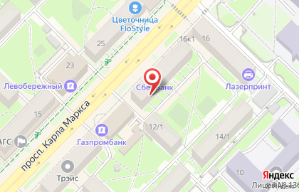 Сбербанк России в Новосибирске на карте