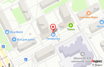 Супермаркет Пятёрочка на 5-й улице Соколиной Горы на карте