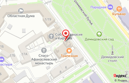 Кирилло-Афанасиевский мужской монастырь в Кировском районе на карте