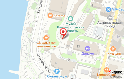 Владивостокская крепость на карте