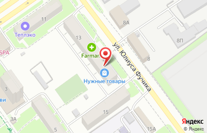 Отделение почтовой связи Почта России на улице Юлиуса Фучика на карте