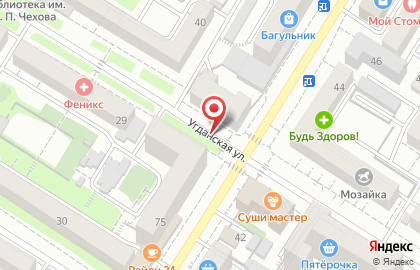 Ригла на Угданской улице на карте