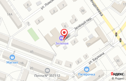 Гостиница Зелёная в Невинномысске на карте