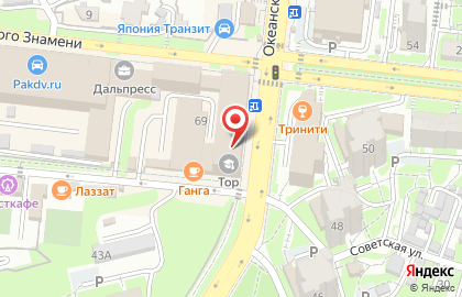 Зебра на Океанском проспекте на карте