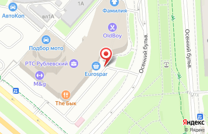 Магазин бытовой техники Mie на Рублёвском шоссе на карте