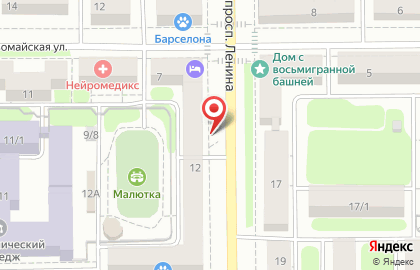 Банкомат Банк ВТБ 24 на проспекте Ленина, 12 на карте