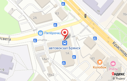 Продуктовый магазин в Брянске на карте