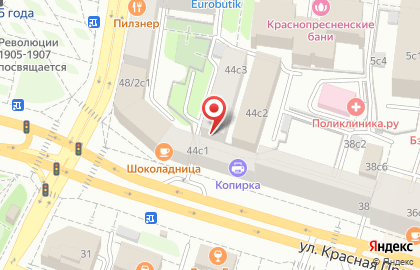 Бюро переводов Акм-Вест на улице Красная Пресня на карте
