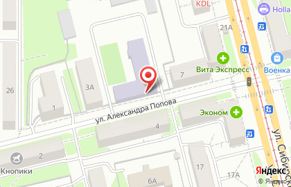 Казанский политехнический колледж на улице Александра Попова на карте