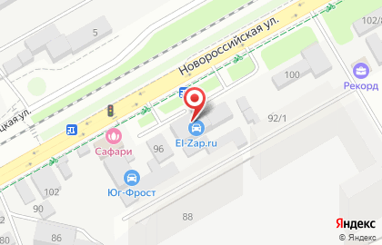 Торговая фирма ЮГ ТОЙЗ на Новороссийской улице на карте