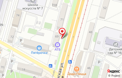 Банкомат Азиатско-Тихоокеанский Банк на Краснореченской улице на карте