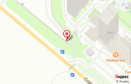 Шиномонтажная мастерская на Советском проспекте, 32Б на карте