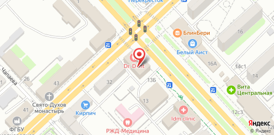 Стоматологическая клиника Dr. DENT на улице Рокоссовского на карте