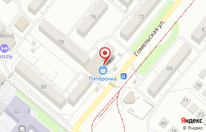 Супермаркет Пятёрочка на Гомельской улице на карте
