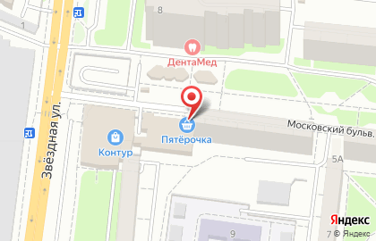 Супермаркет Пятёрочка на Московском бульваре в Балашихе на карте