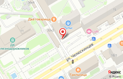 Супермаркет Ярче! на Площади Гарина-Михайловского на карте