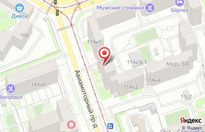 Медицинская лаборатория Гемотест на метро Авиамоторная на карте