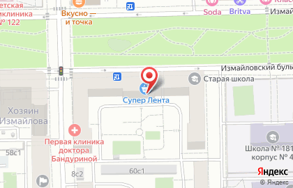 BILLA в Измайловском проезде на карте
