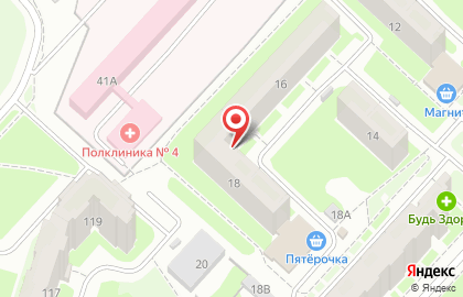 Супермаркет Пятерочка в Приокском районе на карте