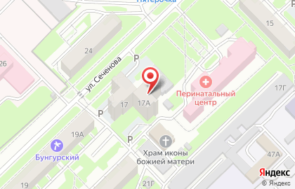 Общежитие НГИУВ в Центральном районе на карте