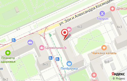 MY-shop.ru на улице Зои и Александра Космодемьянских на карте