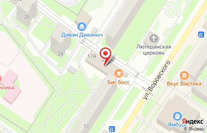 Комплен на улице Воровского на карте