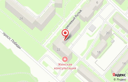 Поликлиника №4 Чайковская центральная городская больница на проспекте Победы в Чайковском на карте
