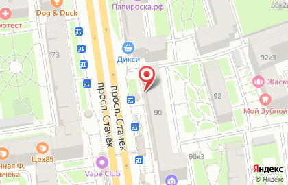 Ресторан быстрого питания KFC на проспекте Стачек на карте