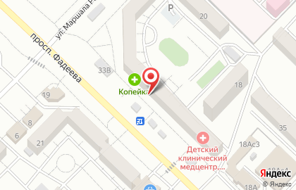 Аптека Авиценна в Железнодорожном районе на карте