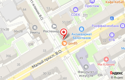 Лавка-гастроном Цех85 в Василеостровском районе на карте