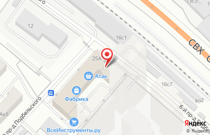 Супермаркет Атак на метро Улица Подбельского на карте