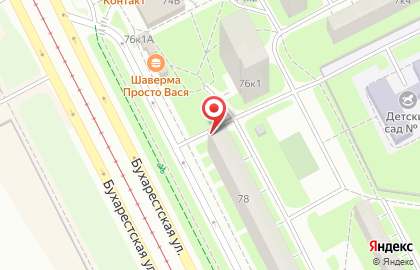 Продовольственный магазин Гин на Бухарестской улице на карте