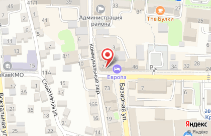 Отель Европа в Коммунальном переулке на карте