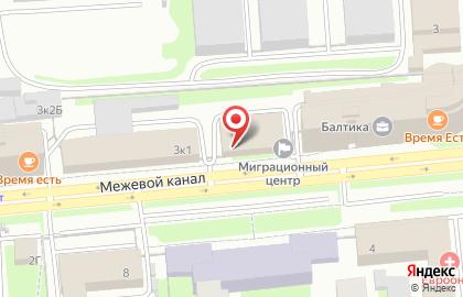Многопрофильный медицинский центр Ладья на улице Межевого канала на карте
