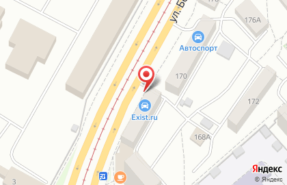 Магазин автозапчастей Exist.ru в Железнодорожном районе на карте