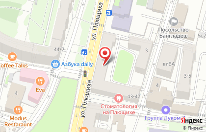 Школа танцев Tango city на улице Плющиха на карте