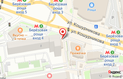 Магазин книг и канцелярии Книгозор на улице Кошурникова на карте
