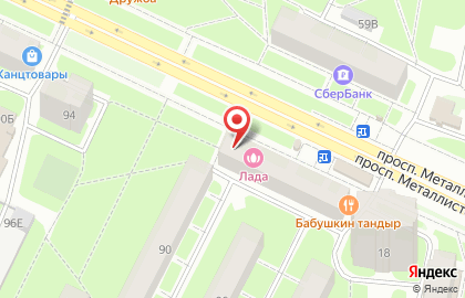 Магазин зоотоваров К-9 на проспекте Металлистов на карте