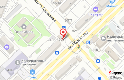 Продовольственный магазин Перекресток на улице Яблочкова на карте