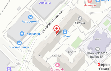 Территориальный центр социального обслуживания Фили-Давыдково в Москве на карте