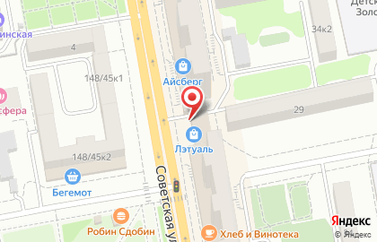 Агентство недвижимости Приоритет на Советской улице на карте