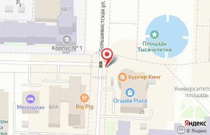 Студенческая на Большевистской улице на карте