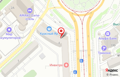 Билетная касса КрасТикет на улице Александра Матросова на карте