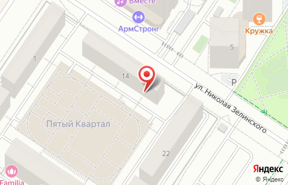 Строящийся микрорайон Инко и К на улице Николая Зелинского на карте