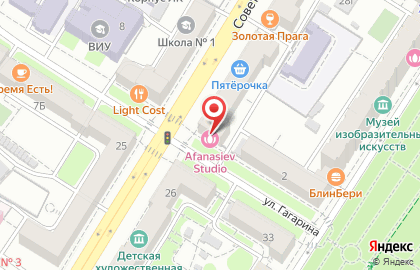 Студия красоты Afanasiev Studio на Советской улице на карте